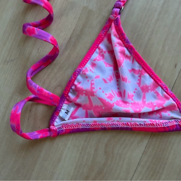 Wicked Weasel Micro Bikini Set Neon Pink Purple Tie-dye - Picture 5 of 9